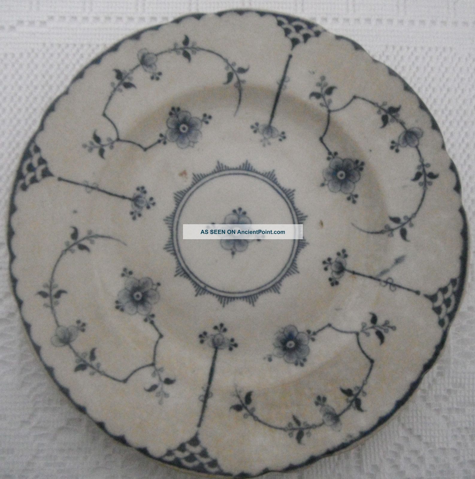Allertons Of England Stockholm Blue Flowered Plate,  Antique And In Good Condition Plates & Chargers photo