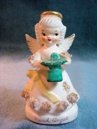 Lovely & Darling Little March Angel Porcelain Figurine - Vintage 50 ' S Or Older. photo