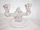 Vintage Pair New Martinsville Teardrop Double Light Candelabras Candle Holders photo 1
