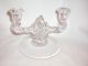 Vintage Pair New Martinsville Teardrop Double Light Candelabras Candle Holders photo 2