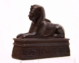 Antique Mahogany Hand Carved Sphinx photo