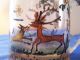 Old Hand Painted Glass Tankard,  Scene Depicts A Hunter With Rifle,  Dog & 2 Stags Other photo 5