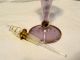 Antique Egyptian Perfume Bottle/ Amethyst Etched / Gilt Gold 24kt Trim /stopper Perfume Bottles photo 3