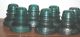 9 Antique Vintage Teal Green Glass Hemingray 40 Insulators Other photo 1