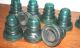 9 Antique Vintage Teal Green Glass Hemingray 40 Insulators Other photo 7