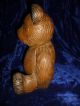 Antique Hand Carved Oak Wood Koala Teddy Bear Made In Thialand Carved Figures photo 3