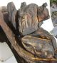 Antique Pa German Folky Wood Carving Of Bear 14 1/2 
