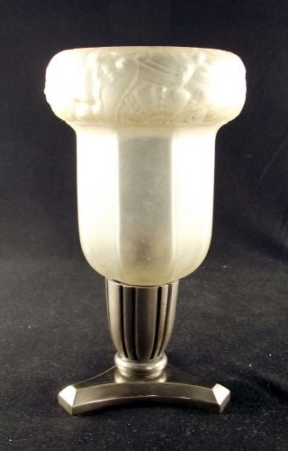 French Art Deco Lamp Lampe Bronze Base photo