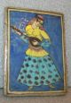 Vintage Italian Hand Painted Ceramic Tile Signed And Stamped Circa 1937 Tiles photo 1