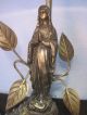 Antique French Bronze Catholic Desk Lamp Figurine Sculpture Art France Holy Lamps photo 1