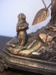 Antique French Bronze Catholic Desk Lamp Figurine Sculpture Art France Holy Lamps photo 2
