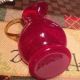 Ruby Red And Gold Blinko Handblown Glass Pitcher Bottles photo 4