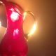 Ruby Red And Gold Blinko Handblown Glass Pitcher Bottles photo 5