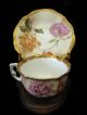 1890s Hammersley Morgan Roses Coffee Or Tea Cup W Saucer Old Mark Cups & Saucers photo 2