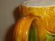 Antique Majolica Orange/brown/green Stoneware Pitcher With Berry And Leaf Design Pitchers photo 7
