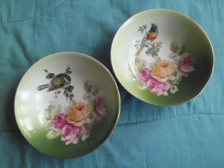 German Bowl Set With Painted Birds photo