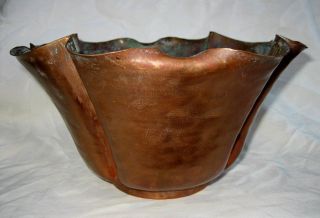 Mission Arts & Crafts Hammered Copper Craftsman Co Bowl 834 Nr photo