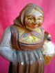 1950 ' S Carved Wood Peasant Man Woman Folk Art Figurines Austrian Innsbruck Tirol Carved Figures photo 10