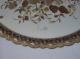 Vintage Handpainted Round Metal Toleware Tray With Music Box Toleware photo 2