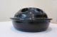 Antique Glass Flower Frog Dome Footed Marked April 11 1916 Black 13 Open Holes Vases photo 1