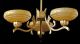 Impressive Heavy German Vintage Art Deco Ceiling Lamp,  Brass,  Fully Restored Lamps photo 2