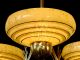 Impressive Heavy German Vintage Art Deco Ceiling Lamp,  Brass,  Fully Restored Lamps photo 5