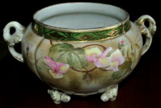 Estate Find - Large Imperial Nippon 4 - Footed Bowl C.  1898 - 1921 - photo