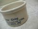 Lambrecht Stoneware Butter Crock,  Different Blue Graphics Each Side,  12c,  Newjersey Crocks photo 4