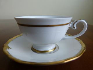 Reichenbach,  Gdr/germany - Collectors Cup & Saucer White Gold photo