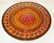 Vintage 1960 ' S Russian Flowery Wooden Plate Colorful Pattern Other photo 1
