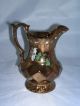 Antique Staffordshire Copper Luster (lustre) Cream Pitcher Circa 1840 Creamers & Sugar Bowls photo 1