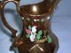 Antique Staffordshire Copper Luster (lustre) Cream Pitcher Circa 1840 Creamers & Sugar Bowls photo 4