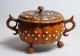 Exceptional Antique C.  1750 Norwegian Baroque Wooden Burl Pickle Or Berry Tub Pot Other photo 2
