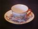 Anitque Capodimonte Cup Saucer Richard Ginori Early Blue Crown Mark Cups & Saucers photo 10