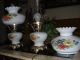 Vintage Pair Of Old Floral Lamp Lights Lamps photo 4