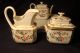 Antique Porcelain 6 Pc.  Handpainted Tea Set Tray,  Sugar,  Creamer,  Tea Pot 19 C. Teapots & Tea Sets photo 4