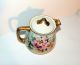 Antique Handpainted Signed Covered Creamer Or Syrup Pitcher W Saucer - Bavaria Pitchers photo 8