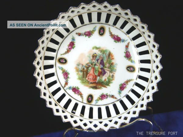 Antique Germany Schumann Porcelain Reticulated Bowl Appraised Value $350 Bowls photo
