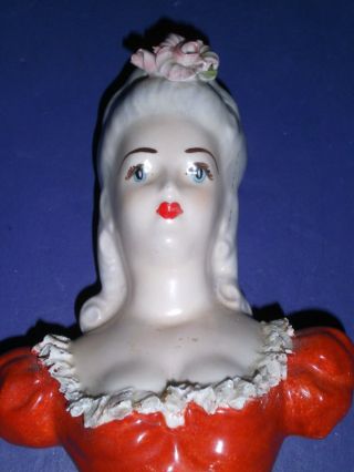 Vintage 1920 ' S Chantilly China Victorian Figurine/bust Lady Woman Excellnt photo