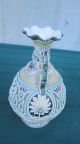 Antique Double - Handled Japanese Chinese Oriental Moriage Enamel Porcelan Oldvase Vases photo 2