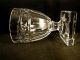 19th C Blown And Cut Wine Glass With Square Foot Stemware photo 4