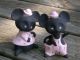 Vint Retro Mice Salt & Pepper Ceramic Collectibles Boy &girl Mouse W Diamond Eye Salt & Pepper Shakers photo 1