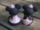 Vint Retro Mice Salt & Pepper Ceramic Collectibles Boy &girl Mouse W Diamond Eye Salt & Pepper Shakers photo 2