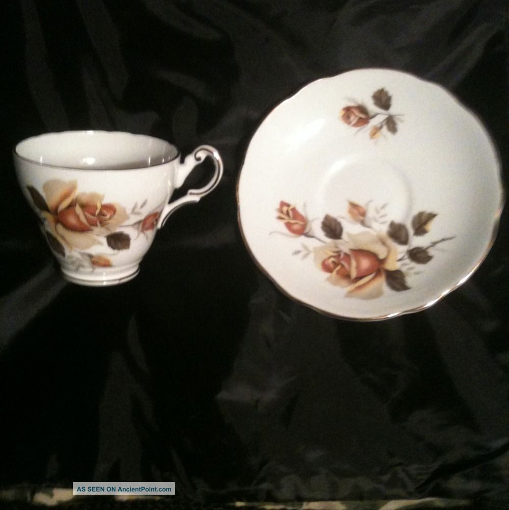 Regency English Bone China Tea Cup And Saucer Yellow Roses Gold Rim & Trim Cups & Saucers photo