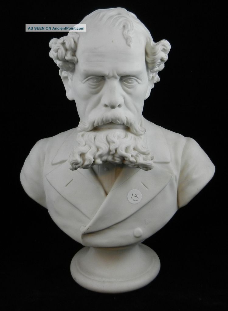 Large Antique Bisque - Parian Bust Of A Gentleman - Wild Figurines photo
