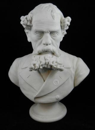 Large Antique Bisque - Parian Bust Of A Gentleman - Wild photo