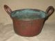 Antique Hand Made Copper Pot With Applied Handles Metalware photo 5