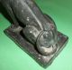 Bronze Tazza Card Receiver Urn Egyptian Theme Winged Sphinx Figural Metalware photo 5