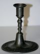 Antique 17th 18th Century Signed Marked Pewter Candlestick Metalware photo 2