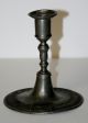 Antique 17th 18th Century Signed Marked Pewter Candlestick Metalware photo 3